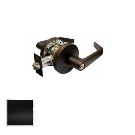 Orca Hardware Classroom Lockset, Schlage C-Keyway, US19 Matte Black Finish, Captain Lever, ANSI Strike, 2-3/4 Ba OCL270SC-19-CAP